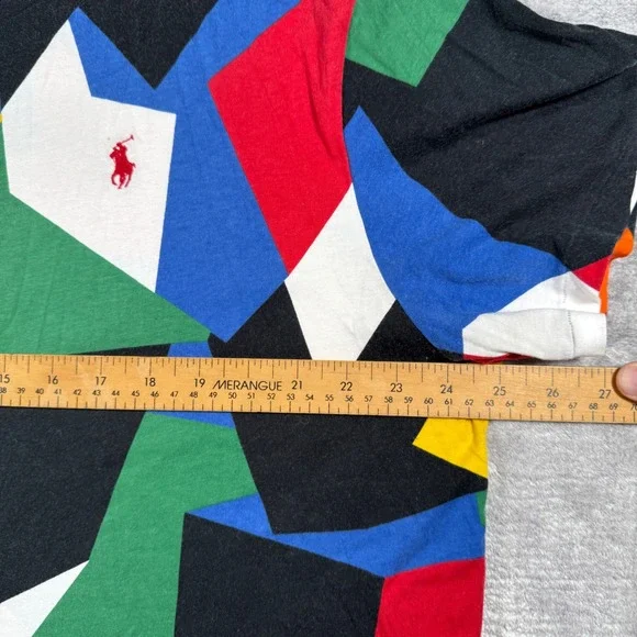 Polo Ralph Lauren Shirt Mens XL Multicolor Geometric Abstract Classic Fit - Picture 9 of 9